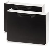 WELL HOME MOBILIARIO & DECORACIÓN Pack de 2 zapateros en polipropileno color negro