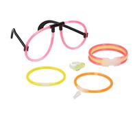 WELL HOME MOBILIARIO & DECORACIÓN- Pack de Mega Fiesta Glow in The Dark-42 Piezas para Eventos Nocturnos, Multicolor, Normal (WH16356)