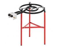 WELL HOME MOBILIARIO & DECORACIÓN Quemador Paellero a Gas Fogón con Soporte para Exterior: Quemador de Acero Esmaltado Certificado + Juego de 3 Patas de Acero - Ø40 cm, 2 Fuegos