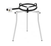 WELL HOME MOBILIARIO & DECORACIÓN Quemador Paellero a Gas Fogón con Soporte para Exterior: Quemador de Acero Esmaltado Certificado + Trípode Regulable - Ø30 cm, 1 Fuego