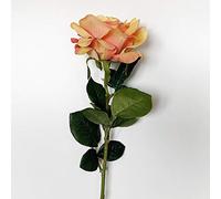 WELL HOME MOBILIARIO & DECORACIÓN Ramo de Rosa con Tacto Natural de 69 cm con Flor de Ø11 cm en Color Naranja