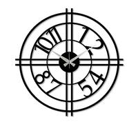 WELL HOME MOBILIARIO & DECORACIÓN Reloj de Pared Circular Metal Decorativo con Estilo Cruz