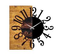 WELL HOME MOBILIARIO & DECORACIÓN Reloj de Pared Madera Decorativa Mitad y Mitad