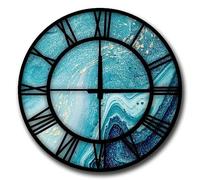 WELL HOME MOBILIARIO & DECORACIÓN Reloj Decorativo MDF con Estilo Azul