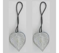 WELL HOME MOBILIARIO & DECORACIÓN Set 2 Alzapaños para Cortinas De Madera Imantada Ottawa PM - Gris Envejecido