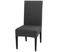 WELL HOME MOBILIARIO & DECORACIÓN Set de 2 fundas de sillas con respaldo antimanchas ALBA Gris