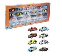WELL HOME MOBILIARIO & DECORACIÓN- Set de 24 Coches de 7,5cm con 8 diseños Diferentes, Multicolor, 62x4,5x27,5 cm (Koopman International BV S34938470)