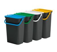 WELL HOME MOBILIARIO & DECORACIÓN Set de 4 papeleras 'MODA' 10L con asa Multicolor