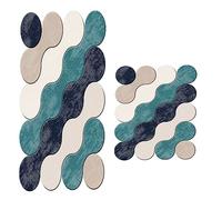 WELL HOME MOBILIARIO & DECORACIÓN Set de alfombras de baño (2 Piezas) Azul