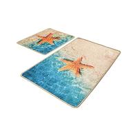 WELL HOME MOBILIARIO & DECORACIÓN Set de alfombras de baño (2 Piezas) Estrella de mar