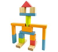 WELL HOME MOBILIARIO & DECORACIÓN Set de Bloques de Madera de Pino - Juego Educativo con 50 Piezas