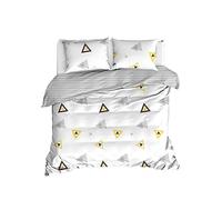 WELL HOME MOBILIARIO & DECORACIÓN Set de Funda nórdica + 2 Fundas de Almohada 240x220 Blanco Gris Amarillo