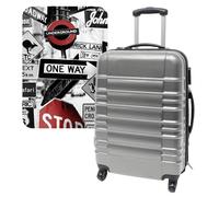 WELL HOME MOBILIARIO & DECORACIÓN Set de Maleta 64x45x28cm con Funda protectora'Travel Tips'