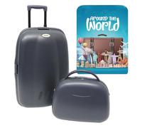 WELL HOME MOBILIARIO & DECORACIÓN Set de Maleta Trolley + Neceser abs INLCUYE UNA Funda Protectora Around The World