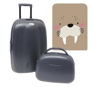 WELL HOME MOBILIARIO & DECORACIÓN Set de Maleta Trolley + Neceser abs INLCUYE UNA Funda Protectora Biever