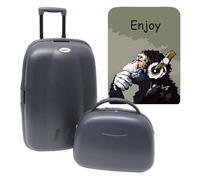 WELL HOME MOBILIARIO & DECORACIÓN Set de Maleta Trolley + Neceser abs INLCUYE UNA Funda Protectora Enjoy