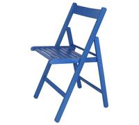 Well Home MOBILIARIO & DECORACIÓN Silla Bas en Madera de Haya, Acabado en Azul, 43x47x79 cm