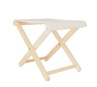 Well Home MOBILIARIO & DECORACIÓN Taburete Sunset Plegable Acabado SIN Barniz, 46x46x50 cm