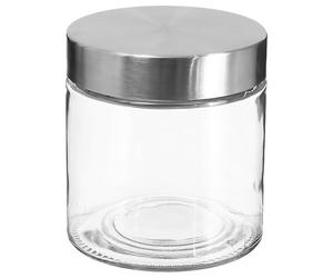 WELL HOME MOBILIARIO & DECORACIÓN Tarro hermético Ø11x12cm de vidrio y acero inoxidable 750ml