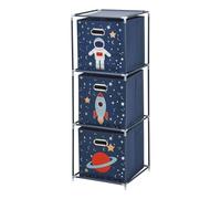 WELL HOME MOBILIARIO & DECORACIÓN Well Home Estanteria cajonera de 3 estantes en Metal H.102cm, 33x33x102 cm