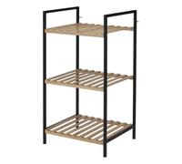 WELL HOME MOBILIARIO & DECORACIÓN Well Home Estantería para baño con 3 estantes, 5x70cm, Natural, 38x32,5x70 cm