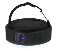 WELL HOME MOBILIARIO & DECORACIÓN Well Home Lámpara de Camping con Panel Solar en Polipropileno, 7cm, Negro, 16x16x6,7 cm