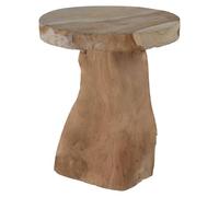WELL HOME MOBILIARIO & DECORACIÓN Well Home Taburete Redondo Teca Ø25x30cm, Natural, 25x25x30 cm