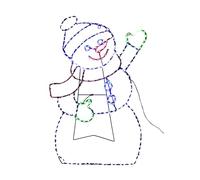 Well Home Muñeco de Nieve Ondulante con 246 Leds con función de Temporizador H.79cm