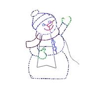 Well Home Muñeco de Nieve Ondulante con 246 Leds con función de Temporizador H.79cm