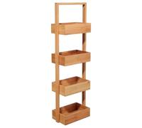 WELL HOME - Organizador de baño en bambú con 4 niveles H.88cm