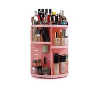 Well Home Organizador de maquillaje circular rosa