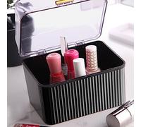 Well Home Organizador de maquillaje con tapa antracita