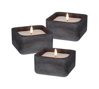 WELL HOME - Pack 3 Velas LED cuadrada negro