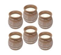 Well home - pack 6 velas aromática envase de cemento