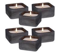 WELL HOME - Pack 6 Velas LED cuadrada negro