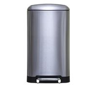 WELL HOME - Papelera / cubo de basura / contenedor de residuos con pedal de metal 30 L