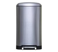 WELL HOME - Papelera / cubo de basura / contenedor de residuos con pedal de metal 30 L