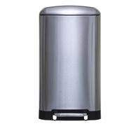 WELL HOME - Papelera / de basura / contenedor de residuos con pedal de metal 30 L