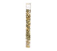 Well home paquete de 100 bolas color oro de navidad en tubo en diferentes acabados y tamaños 94 cm