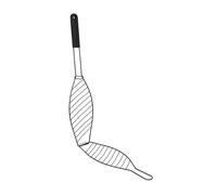 WELL HOME MOBILIARIO & DECORACIÓN Parrilla BBQ para Pescado en Alambre de Hierro con Revestimiento Antiadherente 58x13cm