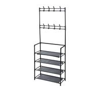 Well home perchero con 4 estantes de organización h.155cm