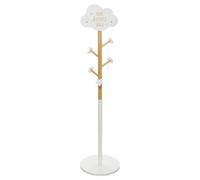 Well Home - Perchero Infantil de Madera con Decoración de - 5 Ganchos - Ø32 x H.135,5 cm