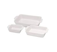 Well home plato de horno de gres en juego de 3 piezas y diferentes tamaños, 36x22,5x8cm