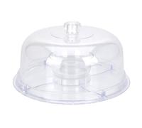 Well Home Plato para Tarta con Cúpula Multifuncional de 6 Usos, Material PS Transparente Ø30,5 cm