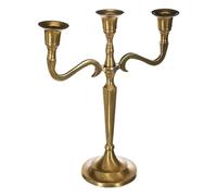 WELL HOME - Portavelas de metal dorado 3 cabezas