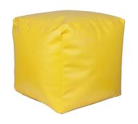 Well Home Puff Cuadrado Ø40x40cm Color Amarillo - Asiento Acolchado y Cómodo