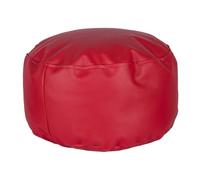 Well Home Puff Ovalado Ø40x26cm Color Rojo - Asiento Acolchado y Cómodo