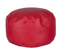 Well Home Puff Ovalado Ø40x26cm Color Rojo - Asiento Acolchado y Cómodo
