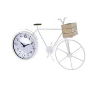 Well home reloj de sobremesa de metal con diseño de bicicleta 33,5x8x23,5cm