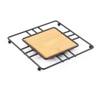 Well Home Salvamanteles de cocina 18x18cm en Metal y bambú